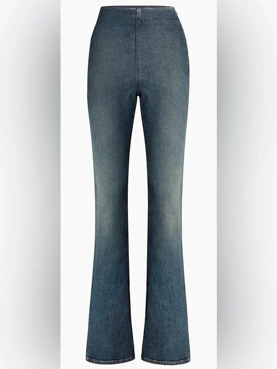 EB Denim Split Boot-Cut Denim Leggings NWT Size L - Picture 4 of 13